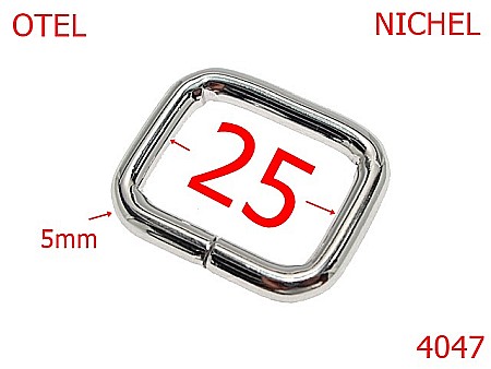 Inele dreptunghiulare - 4047/INEL DREPTUNGHIULAR-25-mm-5-nichel--4L5-3J8-3L5-12C18/12D16--