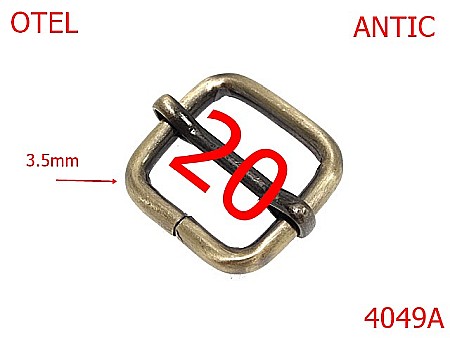 Catarame cu reglaj - 4049A/CATARAMA REGLAJ-20-mm-3.5-antic--4J7-4H7-4i7-4i8---