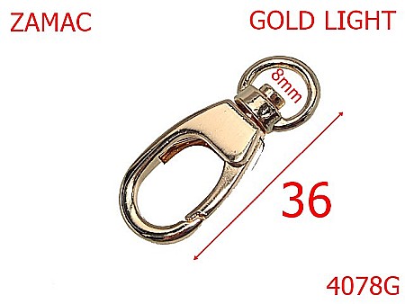 Carabine poseta - 4078G/CARABINA POSETA-8-mm-8-gold light--5C10-5A8-7G5--
