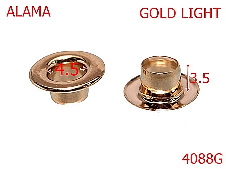 Ocheti - 4088G/OCHET ALAMA-4.5-mm---gold light-----