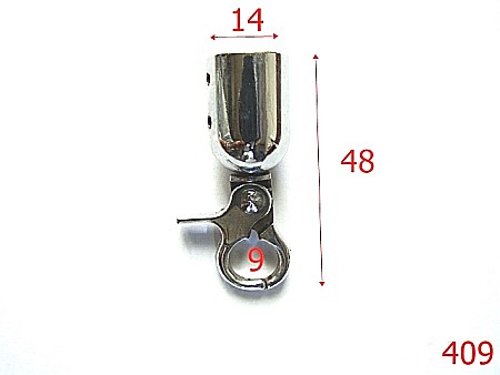 Carabine poseta - 409/CARABINA SNUR MANER NIKEL-14-mm---nichel---5F5-5J5-7E7/4C8--O19