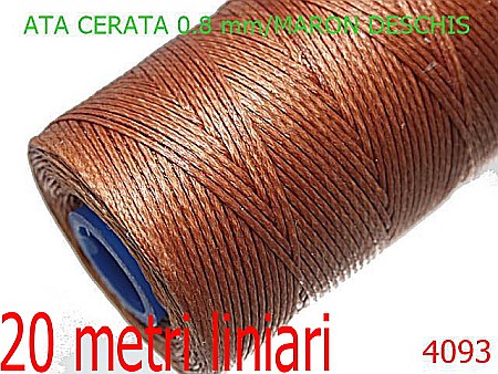 Ata Pentru Cusut - 4093/ATA CERATA -0.8-mm---MARON DESCHIS-----