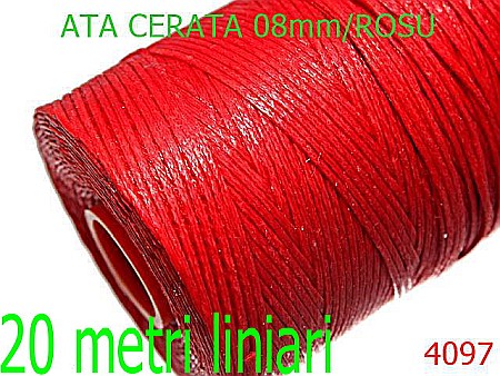 Ata Pentru Cusut - 4097/ATA CERATA -0.8-mm---ROSU-----