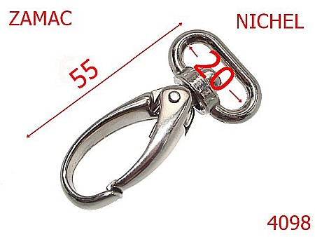 Carabine poseta - 4098/CARABINA POSETA-20-mm---nichel--5i3-5i5-5i6-5i5-5H4-7L4--5A2-7E3--K17