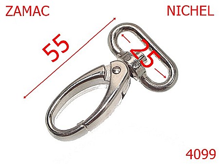 Carabine poseta - 4099/CARABINA POSETA-25-mm---nichel---5G3-5i5-5H6-5C8-5G3--