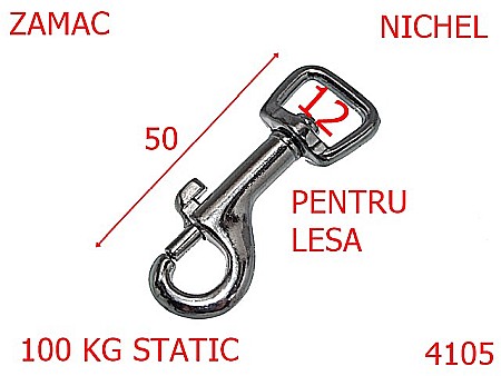 Harnasament - 4105/CARABINA PET-12-mm---nichel--5U9---