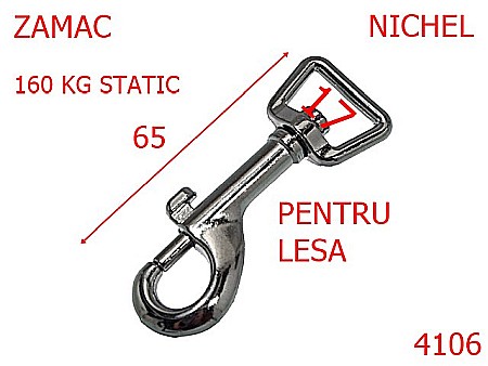 Harnasament - 4106/CARABINA PET-17-mm---nichel---5F3--