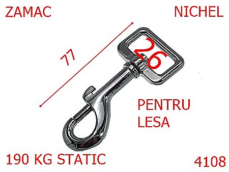 Harnasament - 4108/CARABINA PET-26-mm---nichel---5C7-7G5--