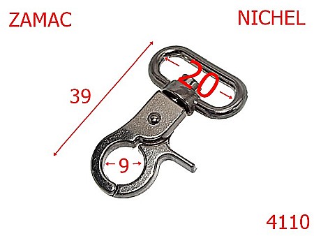 Carabine poseta - 4110/CARABINA POSETA-20-mm---nichel--5i7-5J3--