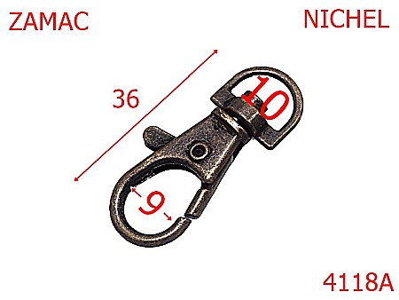 Carabine poseta - 4118A/CARABINA -10-mm---antic--5C6---