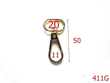 Carabine - 411G/CARABINA 2 CM ZAMAKC GOLD-20-mm---gold---5B3--AF32