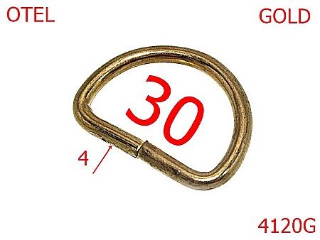 Inele D - 4120G/INEL D-30-mm-4-gold-----