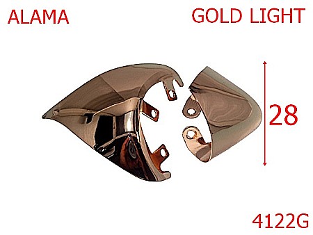 Accesorii metalice pentru marochinarie - 4122G/VARF SI CALCAI INCALTAMINTE-25-mm---gold light-----