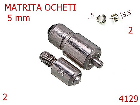 Utilaje - 4129/MATRITA OCHETI -5-mm---nichel-----