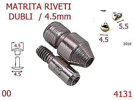 Utilaje - 4131/MATRITA RIVETI DUBLII-4.5-mm---nichel-----