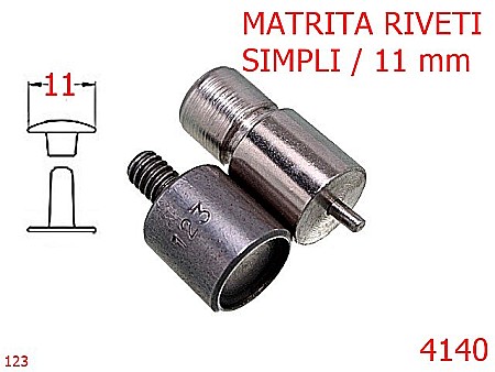 Utilaje - 4140/MATRITA RIVETI SIMPLI-11-mm---nichel-----