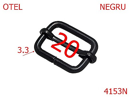 Catarame cu reglaj - 4153N/CATARAMA REGLAJ-20-mm-3.3-negru--4i7-4H8---