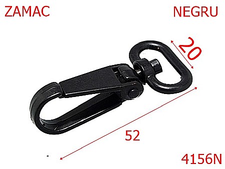 Carabine poseta - 4156N/CARABINA ZAMAC-20-mm---negru---5J2-4L1--
