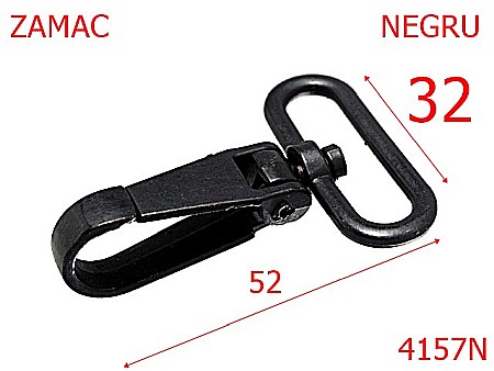 Carabine poseta - 4157N/CARABINA ZAMAC-32-mm---negru--5R8-5J4-5i2-5H5--