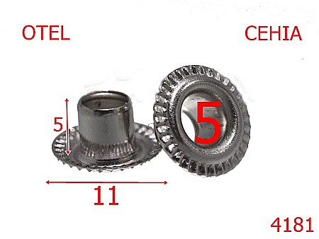 Ocheti - 4181/Ochet ornamental marochinarie cizmarie Cehia ---mm-otel---nichel-15B7----