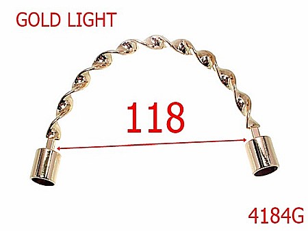Manere - 4184G/Maner  poseta rasucit-118-mm-zamac---gold light-----
