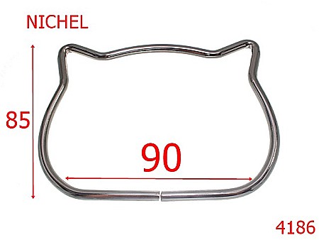 Manere - 4186/Maner poseta cat's head-90-mm-otel---nichel-----