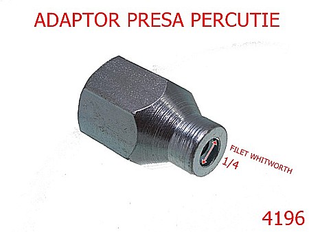 Utilaje - 4196/Adaptor presa manuala percutie-1/4-inch-otel---nichel-----