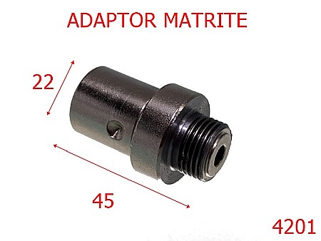 Utilaje - 4201/Adaptor matrite presa manuala-22-mm-otel--nichel-----
