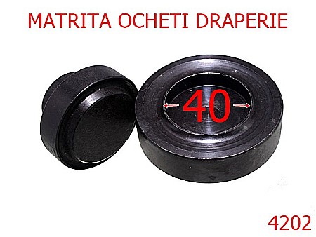 Utilaje - 4202/Matrita ocheti pentru draperie-40-mm-otel--negru-----