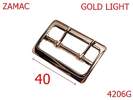 Catarame - 4206G/Catarama poseta cu punte mediana -40-mm-zamac--gold light--7K8-7H4---