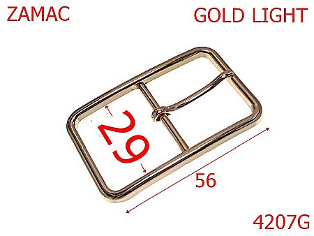 Catarame - 4207G/Catarama poseta cu punte mediana -29-mm-zamac--gold light--7G3-7K7