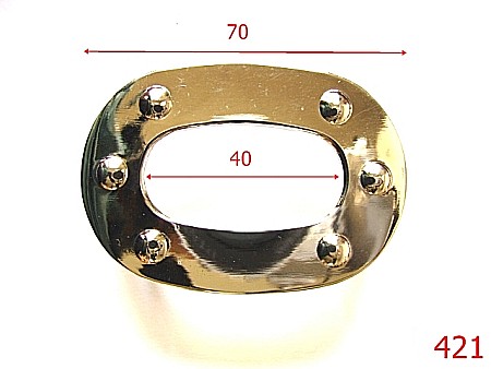 Accesorii metalice pentru marochinarie - 421/ORNAMENTE POSETA-70-mm---nichel-15B8--3G7--L29