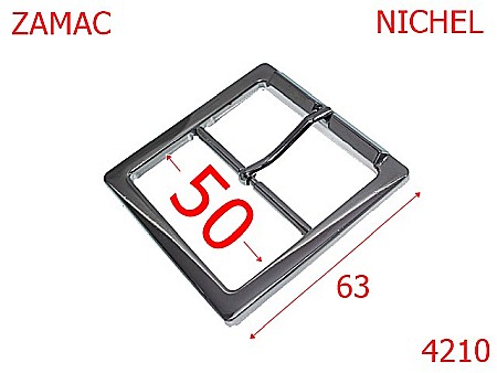 Catarame - 4210/Catarama poseta cu punte mediana -50-mm-zamac--nichel--6H8-7J6---
