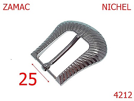 Catarame curea dama - 4212/Catarama marochinarie curea dama -25-mm-zamac--nichel-----