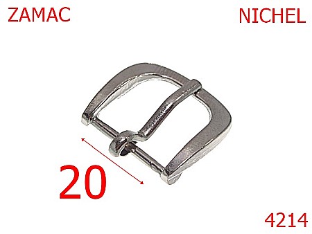 Catarame - 4214/Catarama  curelusa marochinarie-20-mm-zamac--nichel-6F4-6F1-7F8--
