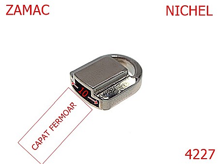Terminatie fermoar - 4227/Capat fermoar plastic sau metal-10-mm-zamac--nichel-11B--11B3-4L4--