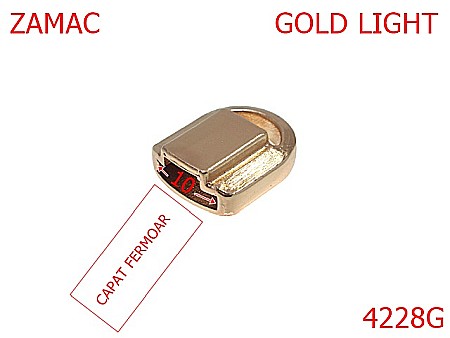 Terminatie fermoar - 4228G/Capat fermoar plastic sau metal-10-mm-zamac--gold light-11B-11B3---
