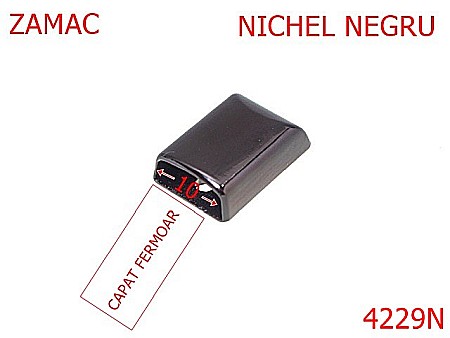Terminatie fermoar - 4229N/Capat fermoar plastic sau metal-10-mm-zamac--nichel negru-11B--11B3--
