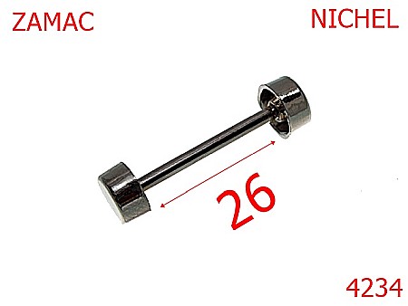 Galtere - 4234/Haltera ornamentala sau functionala-26-mm-zamac--nichel-----