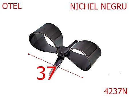 Accesorii metalice pentru marochinarie - 4237N/Ornament metalic tip  funda-37-mm-zamac--nichel negru-21 A 2----