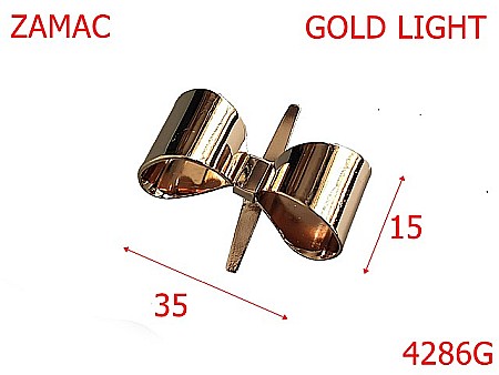 Accesorii metalice pentru marochinarie - 4286G/Ornament funda marochinarie incaltaminte-35-mm-zamac--gold light-21A1----