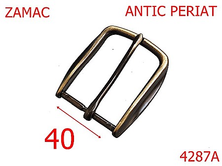 Catarame - 4287A/Catarama curea barbateasca -40-mm-zamac--antic-----