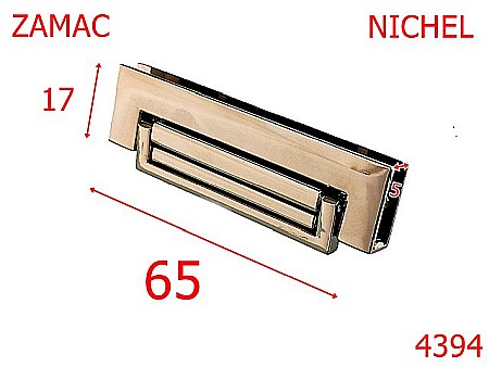Inchizatori - 4394/Inchizatoare poseta margine capac-65-mm-zamac--nichel-13G9----