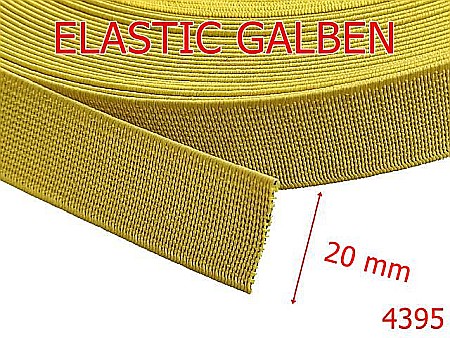 Elastic - 4395/Elastic poliester marochinarie incaltaminte confectii-20-mm-poliester--galben-----