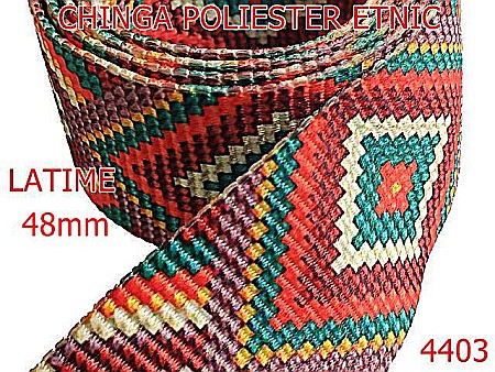 Chinga - 4403/Chinga poliester motive etnice-48-mm-poliester--multicolor-----