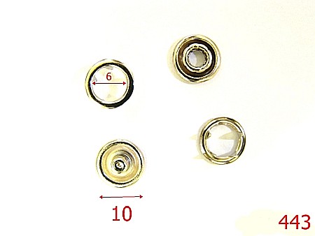Riveti Capse rapide - 443/BUTONI INCHIDERE -10-mm---nichel-----S3