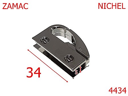 Sustinatori poseta - 4434/Sustinator lateral cu carabina-34-mm-zamac--nichel-----