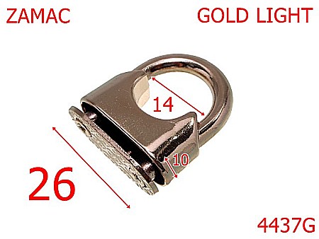 Sustinatori poseta - 4437G/Sustinator semiveriga consolidat-14-mm-zamac--gold light-----