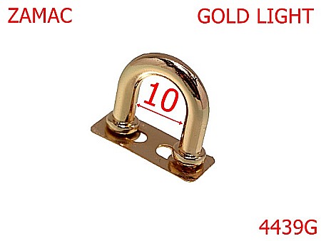 Sustinatori poseta - 4439G/Sustinator semiveriga fixat cu suruburi-10-mm-zamac--gold light-----