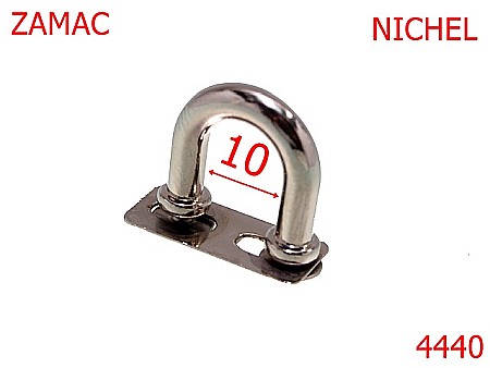 Sustinatori poseta - 4440/Sustinator semiveriga fixat cu suruburi-10-mm-zamac--nichel-----